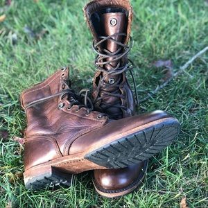 Overland Fold-Over Brown Leather Boots